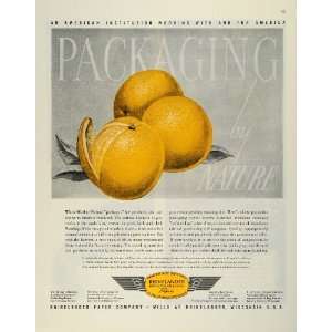 1945 Ad Rhinelander Paper Co Logo Wisconsin Oranges Fruit Packaging 