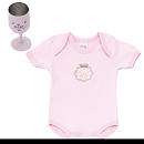 Keepsake Stainless Steel Goblet and Bodysuit   Pink   Edoche   Babies 