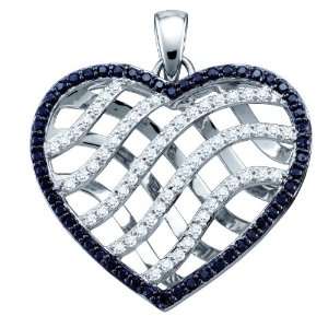  02CT Diamond Heart Pendant Diamond Rich Lattice Design Center Jewelry