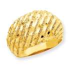 Jewelry Adviser 14k Diamond Cut Dome Ring