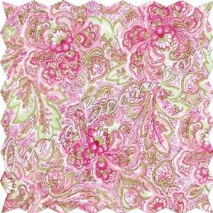  SWATCH   Pink/Green Teen Floral Fabric Arts, Crafts 