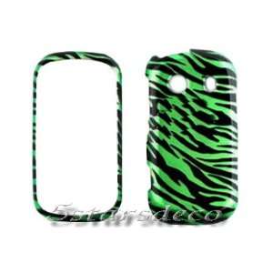  For Samsung Seek M350 Accessory   Green Zebra Design Hard 