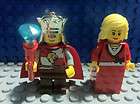 lego kingdom king queen minifigure new blond hair gold crown