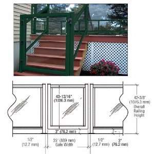 CRL Forest Green 36 350 Series Aluminum Railing System Gate for 1/4 