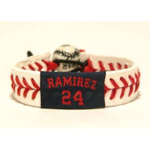   MLB Leather Wrist Bands   Manny Ramirez 