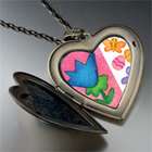 Pugster Flowers Butterfly Easter Eggs Large Pendant Necklace