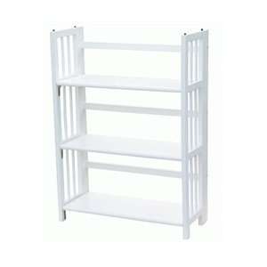  3 Tier Folding/Stackable Bookcase   White