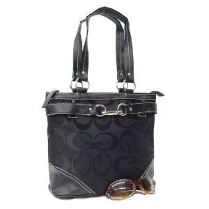  Designer Stylish Signature Front Belted Tote Handbag 