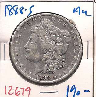 1888 S Morgan Liberty Silver Dollar AU 12679  
