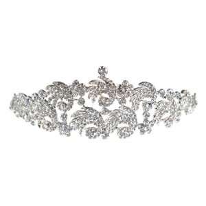   Plated Alloy Unique Wedding Tiara with Rhinestone,Silver Beauty