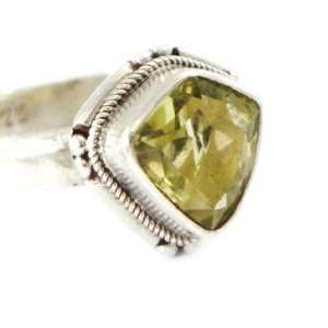  Ring silver Heaven yellow topaz.   Taille 58 Jewelry