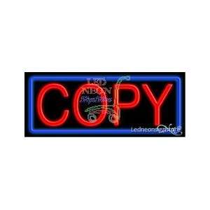  Copy Neon Sign 13 inch tall x 32 inch wide x 3.5 inch Deep 