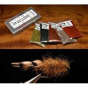  Fly Tying Material   Wiggle Dub   dispenser w/ 12 colors 