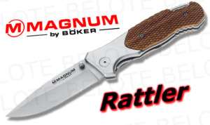 Boker Magnum Rattler Folder Wood Plain Edge 01RY1740  