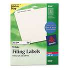   Self Adhesive Laser/Inkjet File Folder Labels, White, 750/Pack
