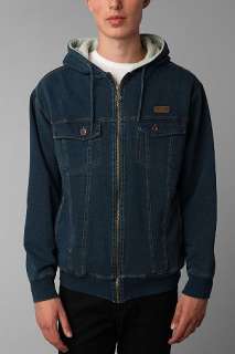 UrbanOutfitters  Volcom Fred Lined Denim Jacket Hoodie