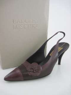 BADGLEY MISCHKA Maroon Leather Pumps Heels 5.5 IN BOX  