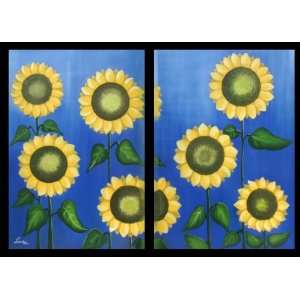 Sunflower Family (diptych) 