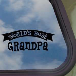  Worlds Best Grandpa Black Decal Car Truck Window Sticker 
