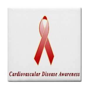 Cardiovascular Disease Awareness Ribbon Tile Trivet