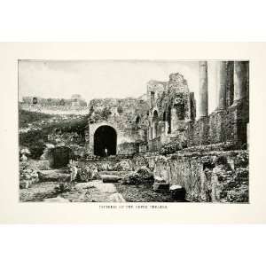 Ancient Greek Amphitheater Archaeology Taormina Sicily Italy Ruins 