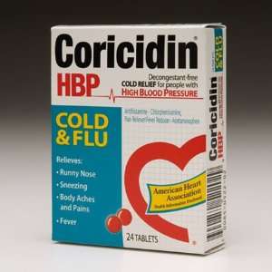 Coricidin HBP Cold & Flu   Model 82497   Box of 24 Health 