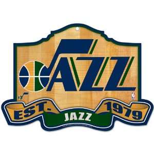  Utah Jazz 15 1/2 x 11 Court Established Wooden Sign 