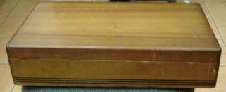Vintage Wood Silverware Flatware Box Storage Case  