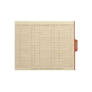  Products   Tab Out Guide, 15 1/4x9 1/2, Legal, 100/BX, Manila 