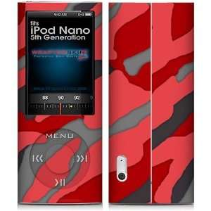  iPod Nano 5G Skin Camouflage Red Skin and Screen Protector 