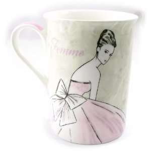  Cappuccino mug Belle Epoque pink beige.