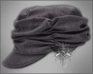 AM1091 Gray Mix White Punk Rock Cadet Military Hat Cap Manful 