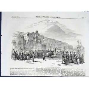   French President Departure Paris France Old Print 1852