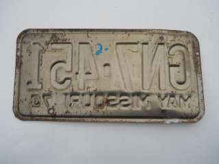 MISSOURI License Plate MO Vintage 1973  