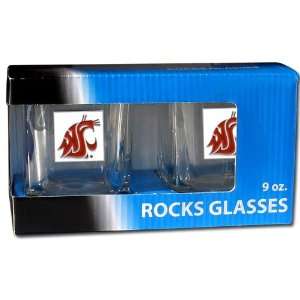  NCAA Washington State Cougars Rocks Glass Set Sports 
