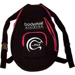  raqPack Tennis Backpack   Black with Pink Trim Sports 
