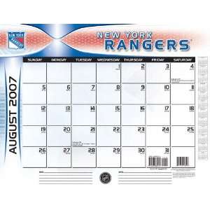  New York Rangers 2007 08 22 x 17 Academic Desk Calendar 