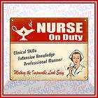 Nursing Sign for RN LVN LPN CNA ADN BSN DNP Nurse ICU Female