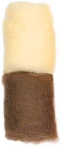 73286 Ivory/Nutmeg Roving Wool 1/4 OZ  