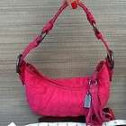 coach signature pink handbag bag purse tote authentic quick look
