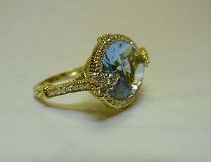 JUDITH RIPKA 18k. Yellow Gold & Diamond Monoco Ring  
