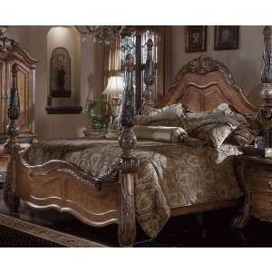 AICO Windsor Court Mansion Bed in Vintage Fruitwood 