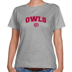  NCAA Temple Owls Ladies Ash Logo Arch Classic Fit T shirt 