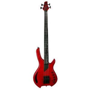  LightWave Saber Bass VL 4 String Fretless, Transparent Red 