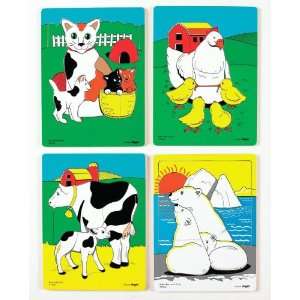  Animals and Their Babies Puzzles   Set of 10 Office 