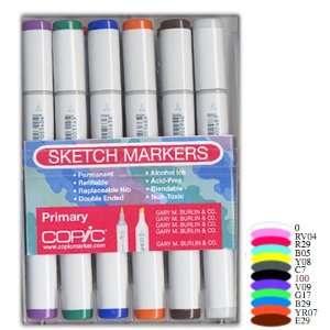  Copic   Sketch Marker Set   Primary   12 Piece Set Arts 