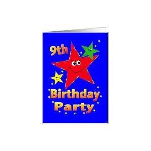    9th Birthday Party Invitation Smiley Stars Card Toys & Games