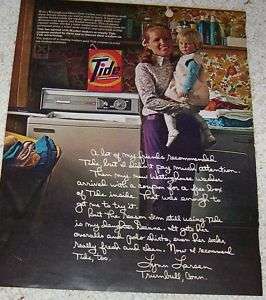 1972 TIDE Laundry soap girl LYNN LARSEN Trumbull CT ad  