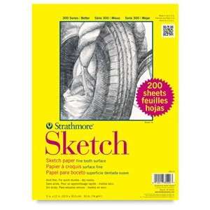  Strathmore 300 Series Sketch Pads   9 x 12, Classroom Pack 