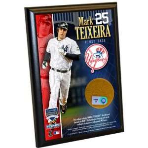  Mark Teixeira Plaque with Used Game Dirt   4x6 Patio 